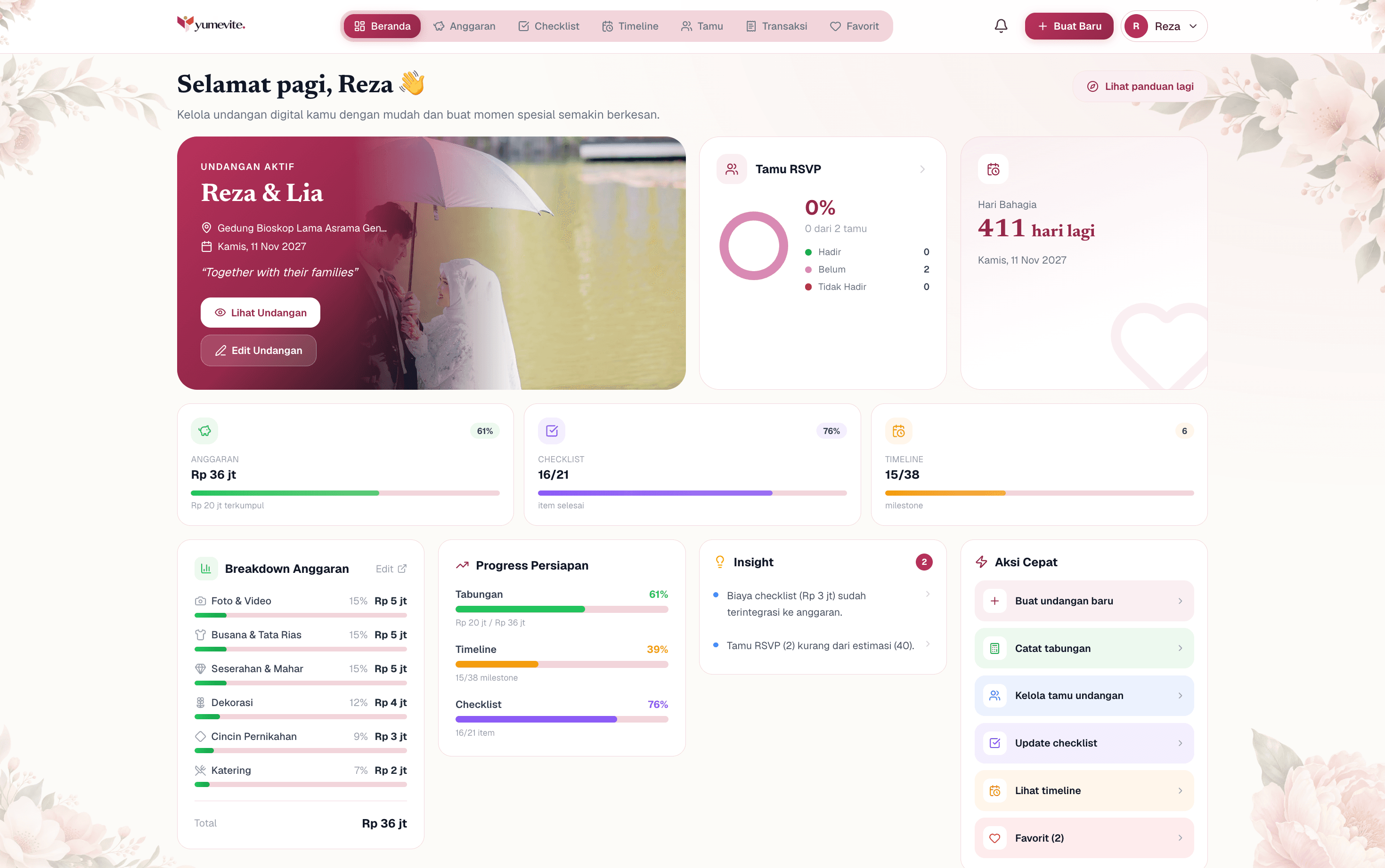 Wedding Planner Online Gratis: Mulai Menata Nikah di Yumevite