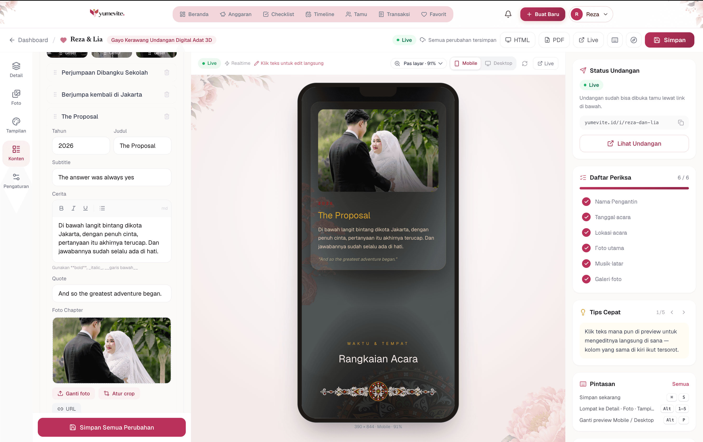 Checklist Undangan Digital Sebelum Disebar ke Tamu