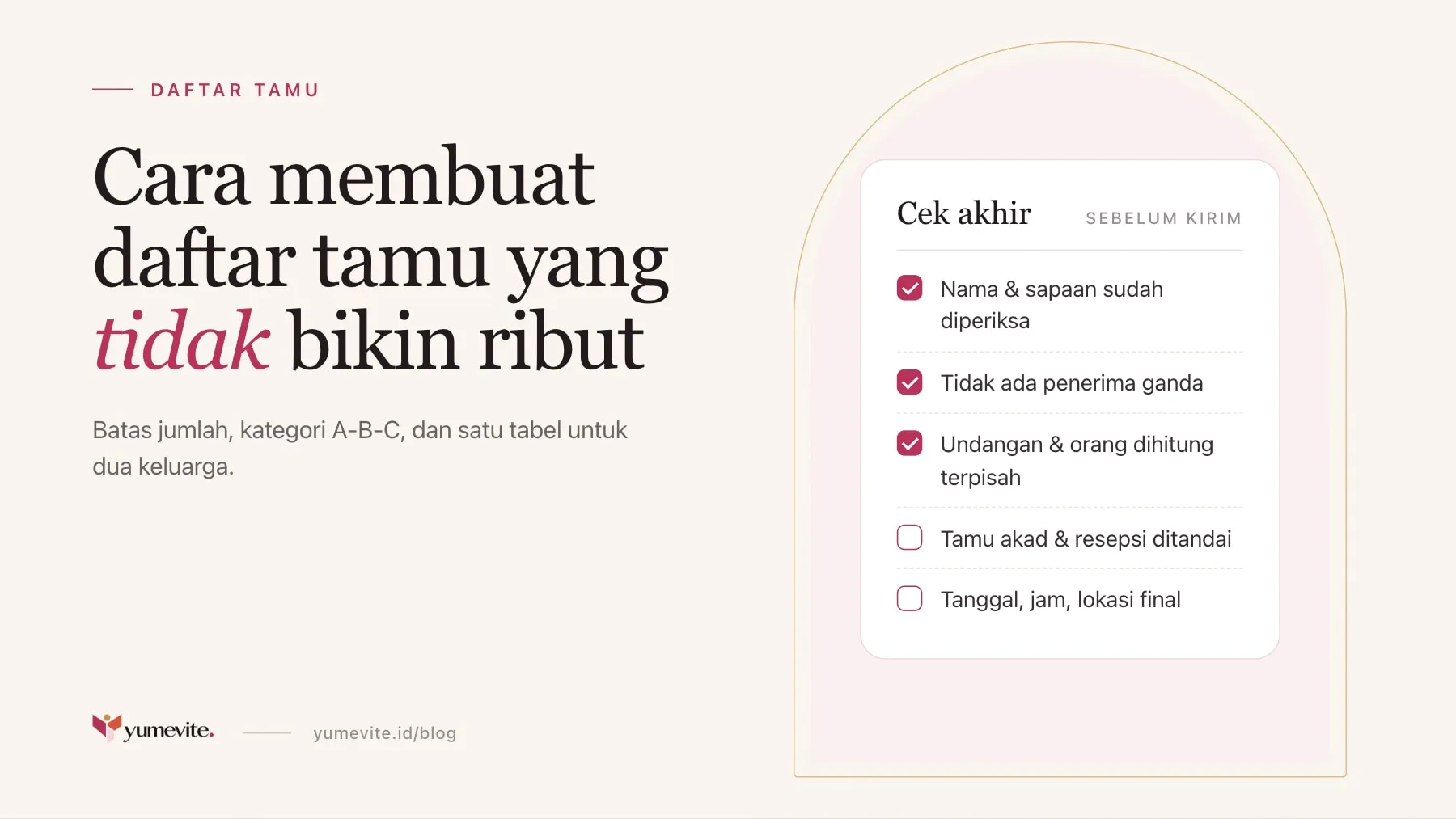 Cara Membuat Daftar Tamu Pernikahan + Contohnya