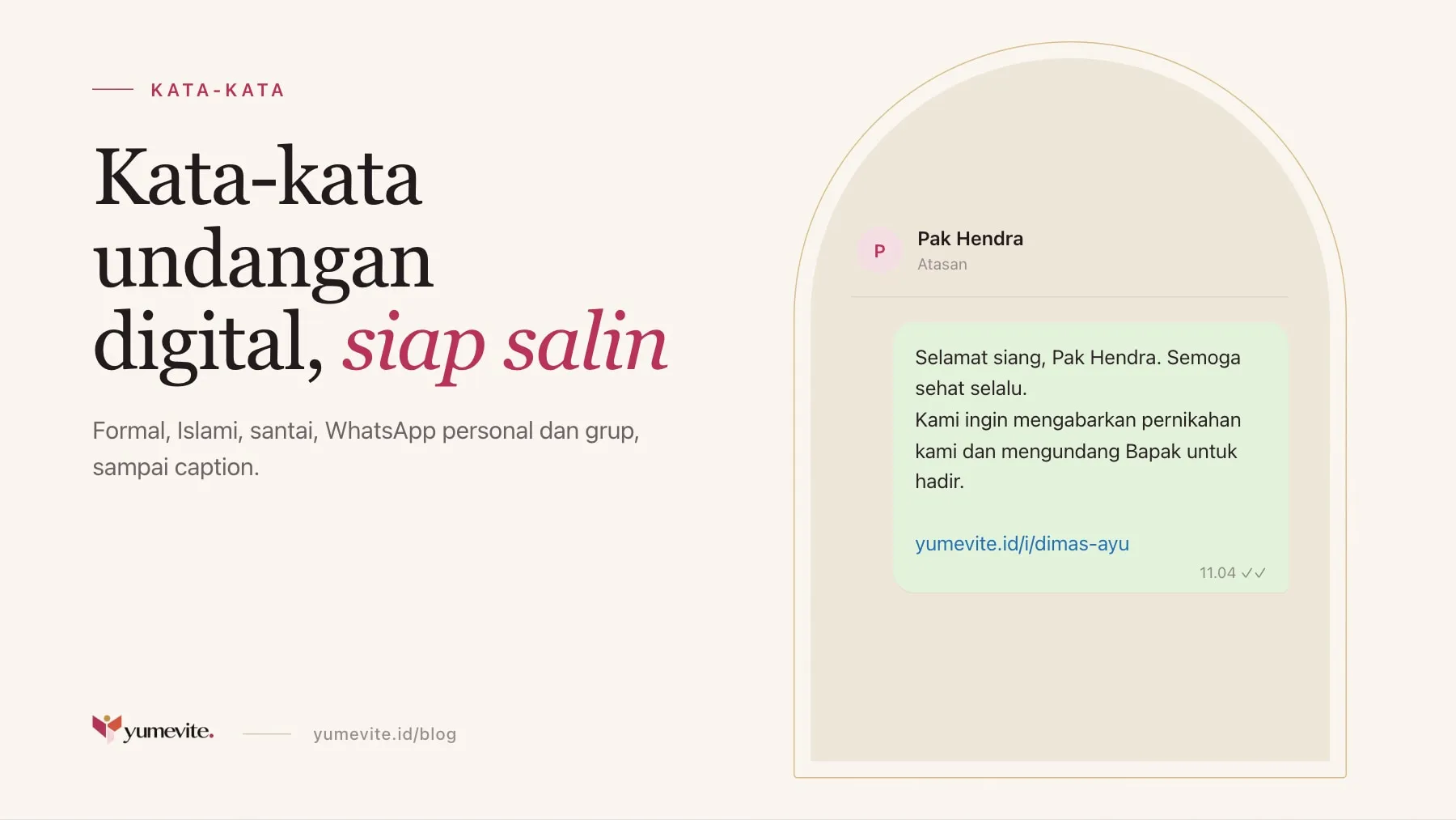 100+ Kata-Kata Undangan Digital untuk WhatsApp